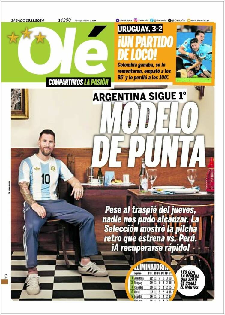 Portada de Olé (Argentina)