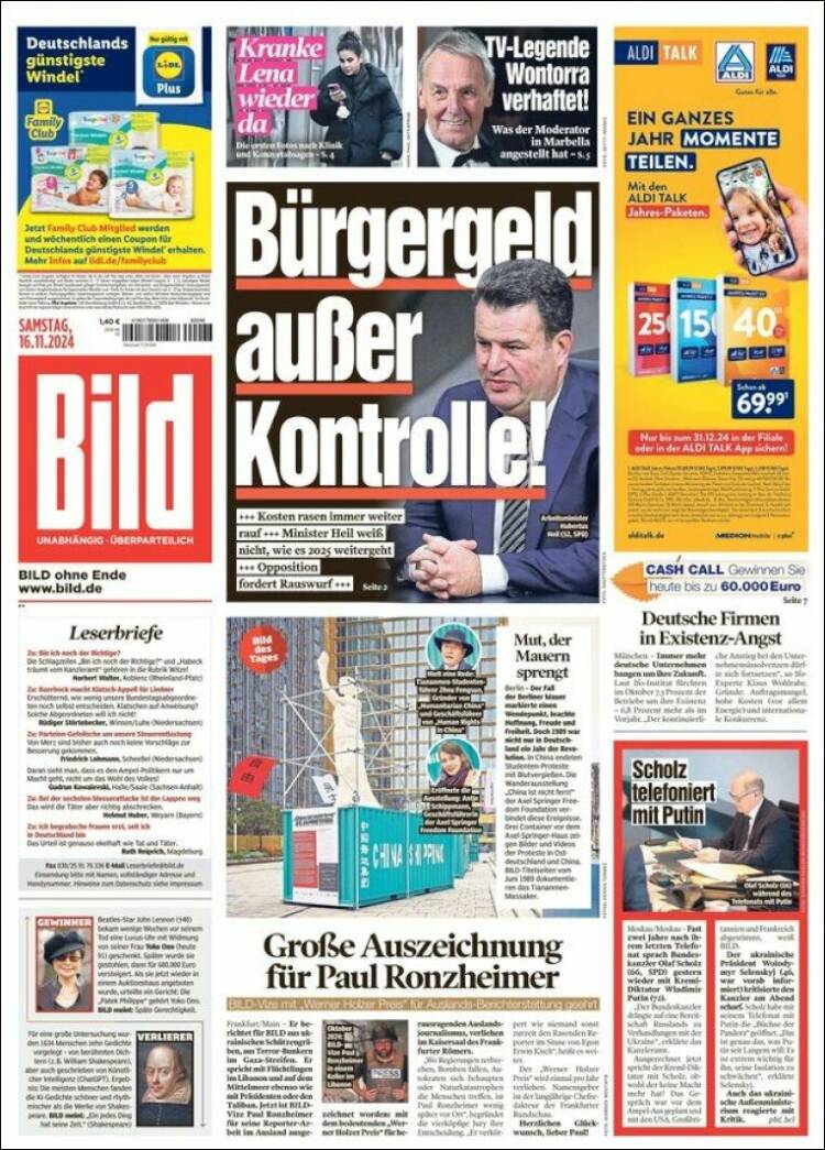 Portada de Bild (Alemania)