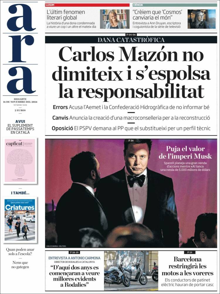 Portada de Ara (España)