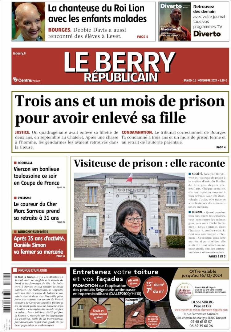 Portada de Berry Republicain (Francia)