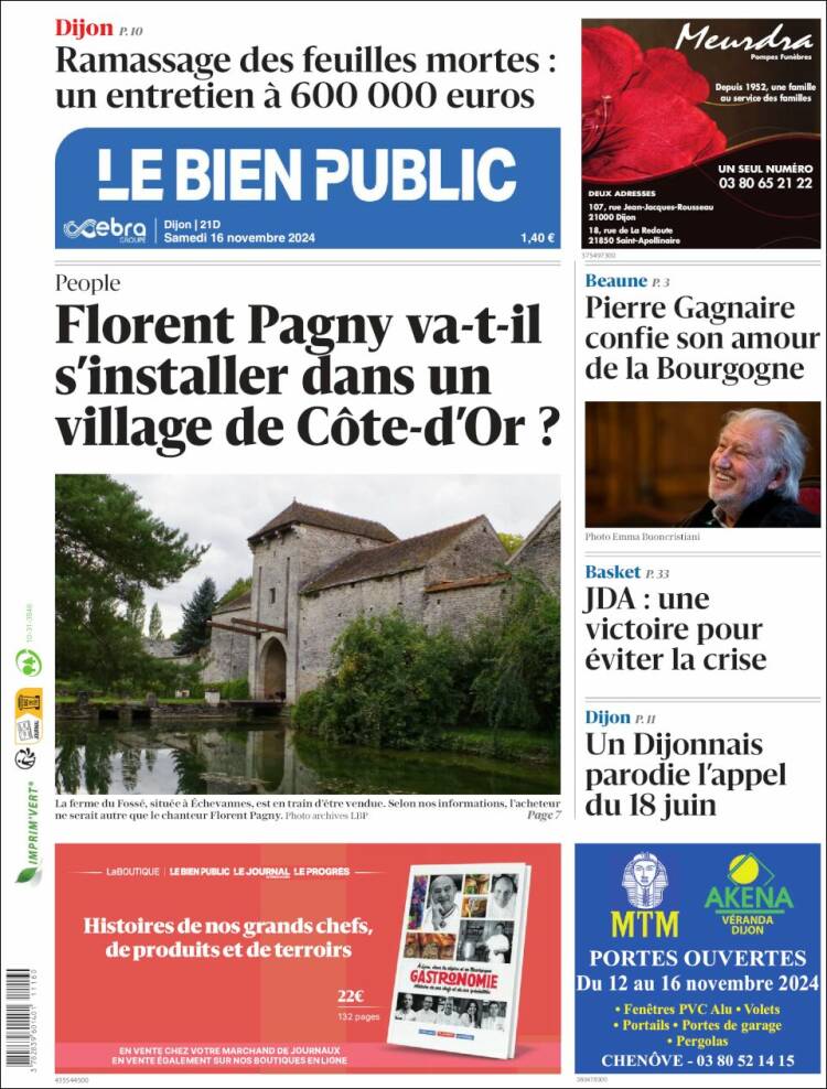 Portada de Le Bien Public (Francia)