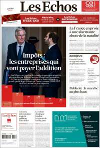 Portada de Les Echos (France)