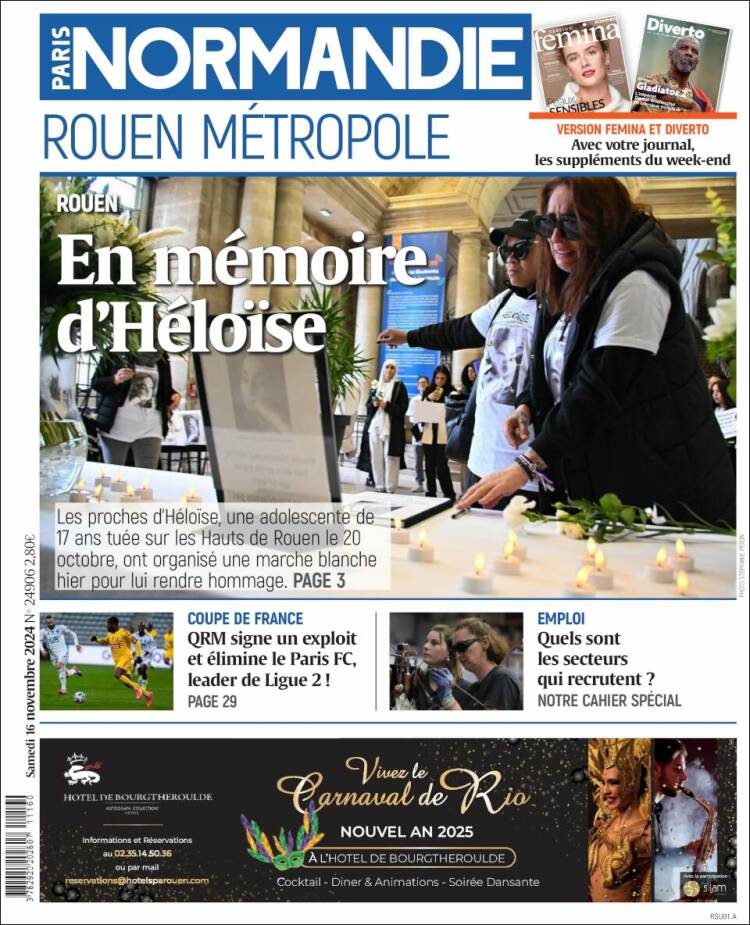 Portada de Paris Normandie (Francia)