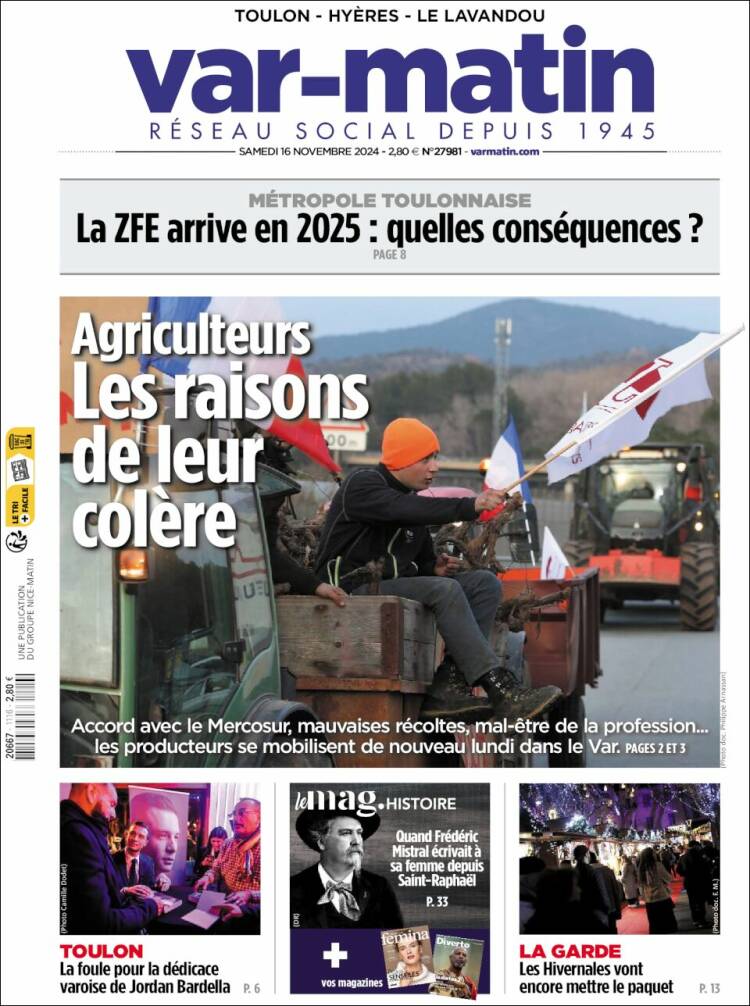 Portada de Var-Matin (Francia)