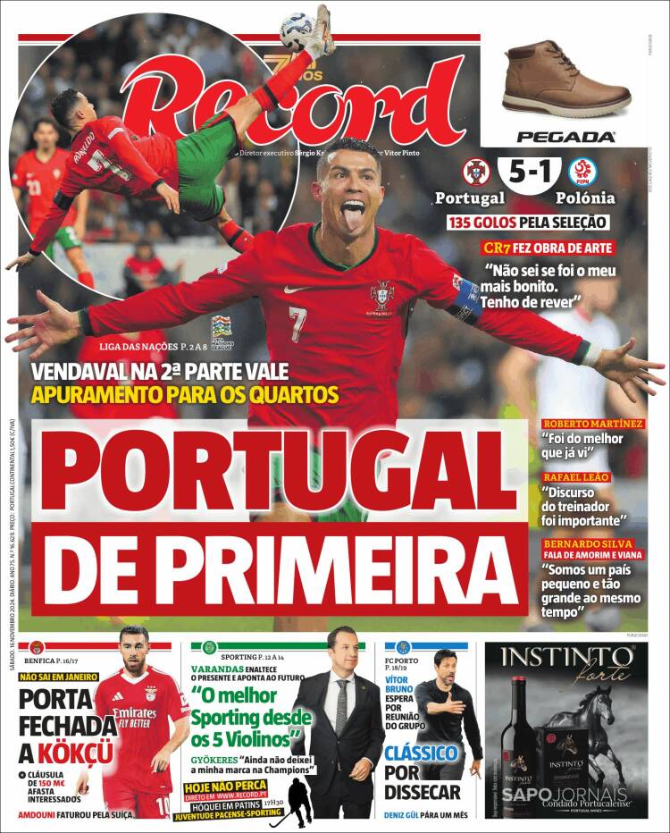 Portada de Record (Portugal)