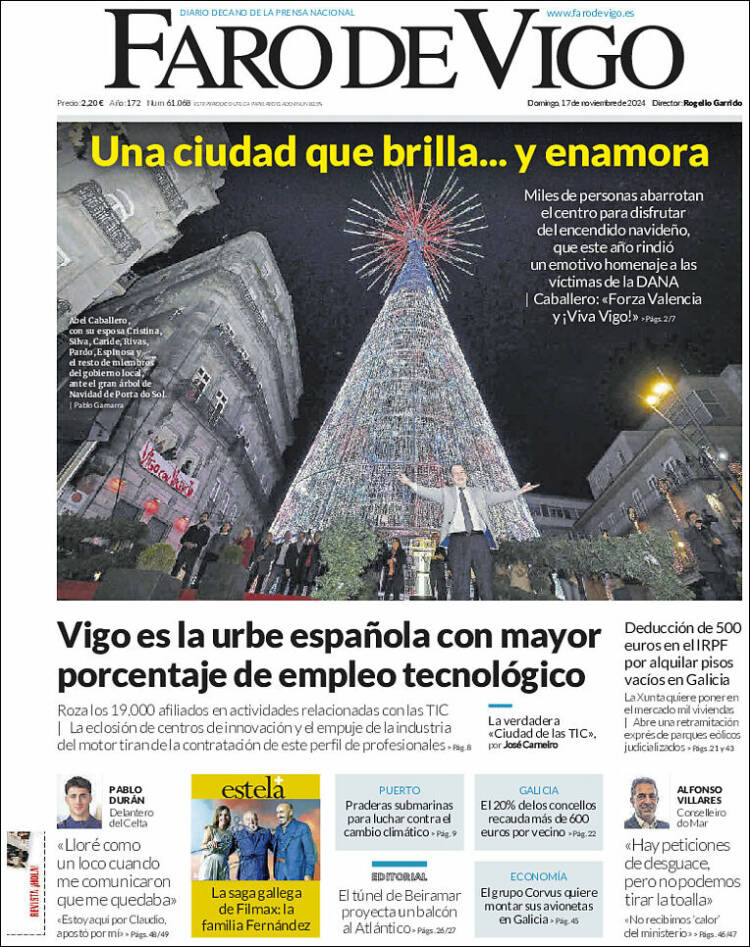 Portada de Faro de Vigo (España)