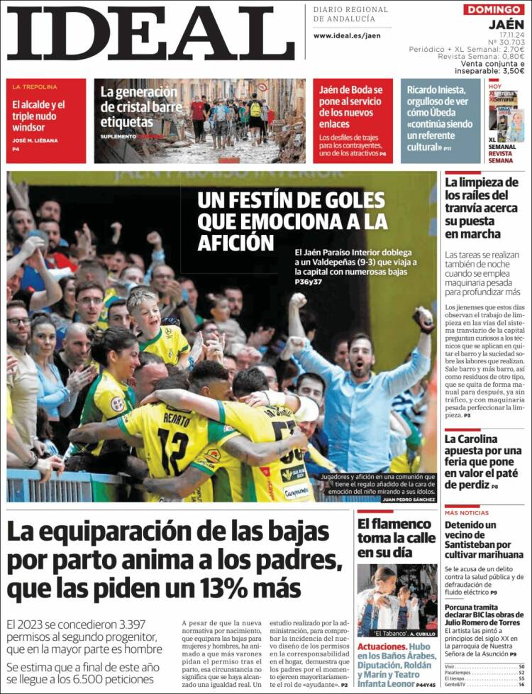 Portada de El Ideal de Jaén (España)