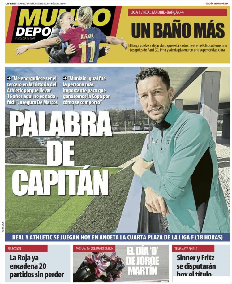 Portada de Mundo Deportivo Bizkaia (España)