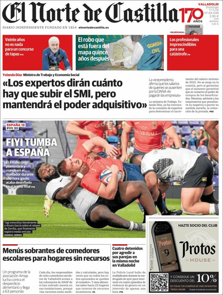 Portada de Norte de Castilla - Valladolid (España)