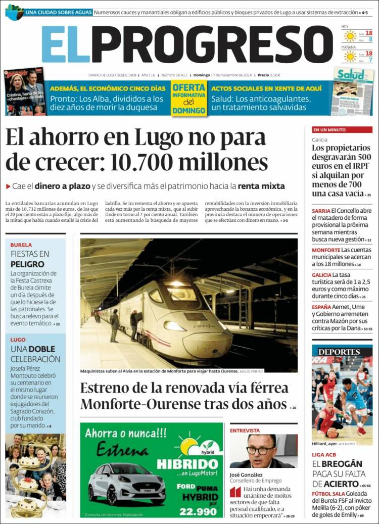 Portada de El Progreso (España)