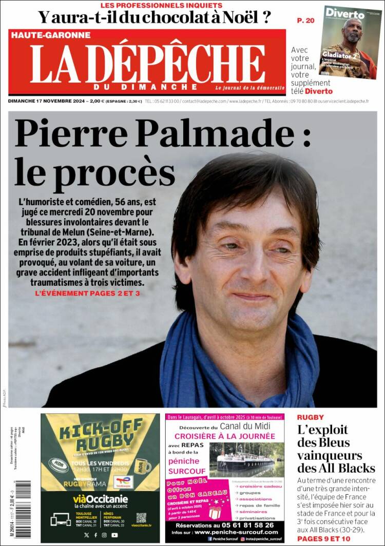 Portada de La Dépêche du Midi (Francia)