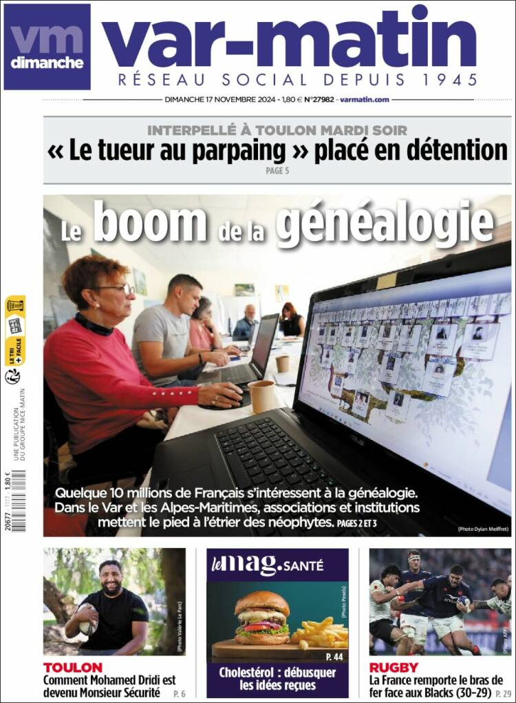 Portada de Var-Matin (Francia)