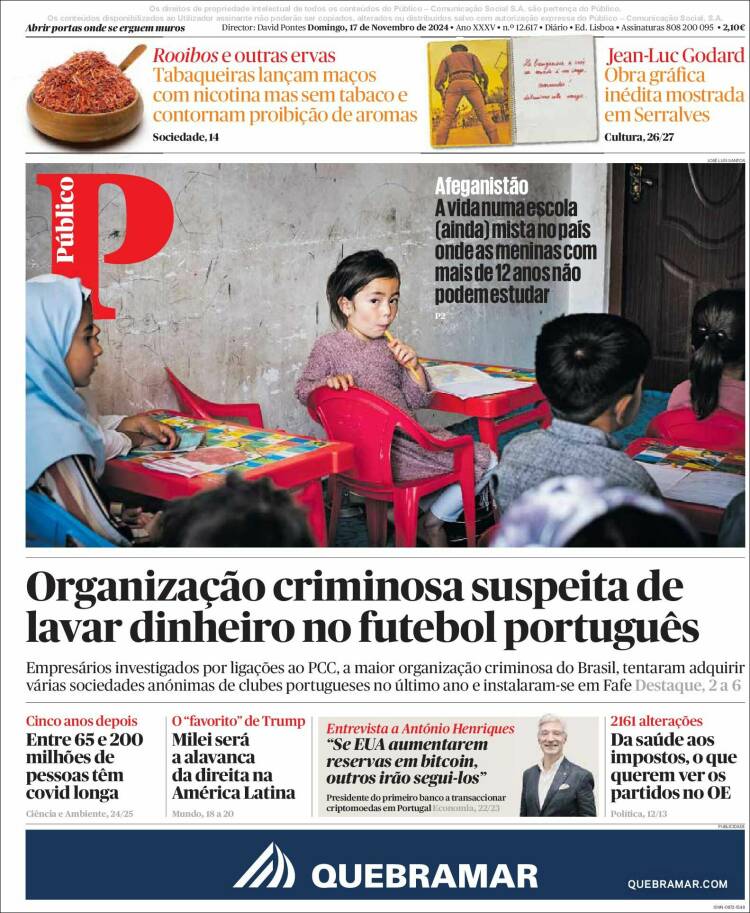Portada de Público (Portugal)
