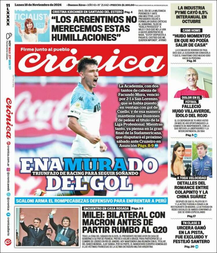 Portada de La Voz del Chaco (Argentina)