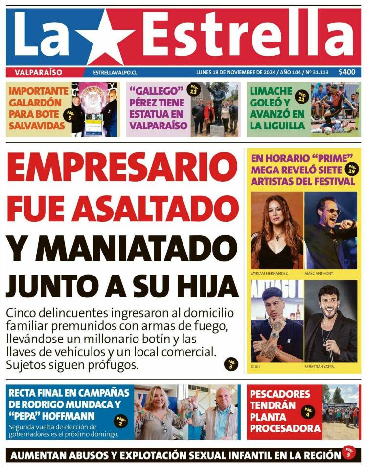 Portada de Estrella de Valparaiso (Chile)