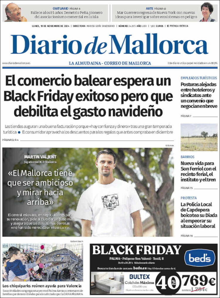 Portada de Diario de Mallorca (Spain)