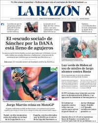 Portada de La Razón (Spain)