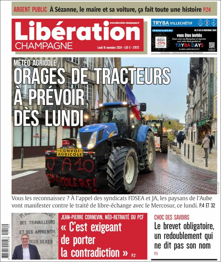 Portada de Libération Champagne (France)