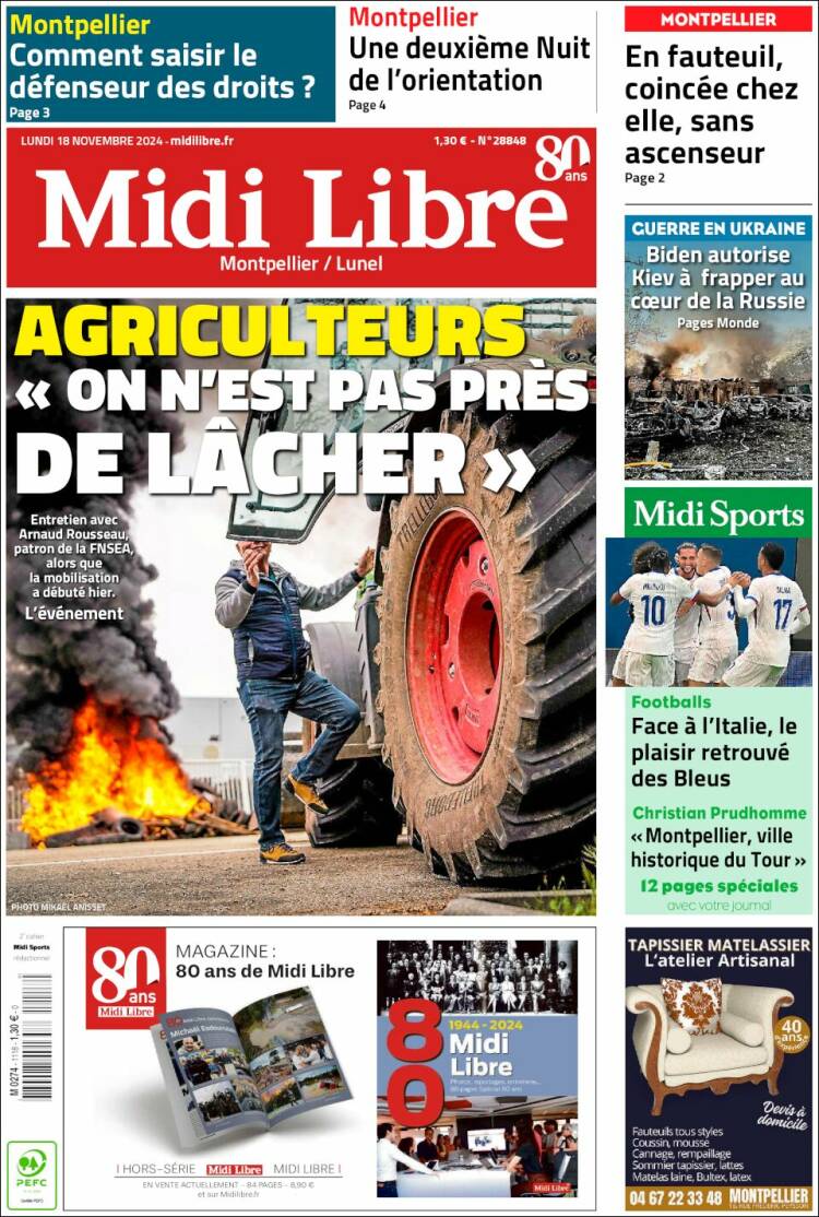 Portada de Midi Libre (France)