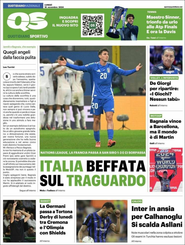 Portada de Quotidiano Sportivo (Italia)