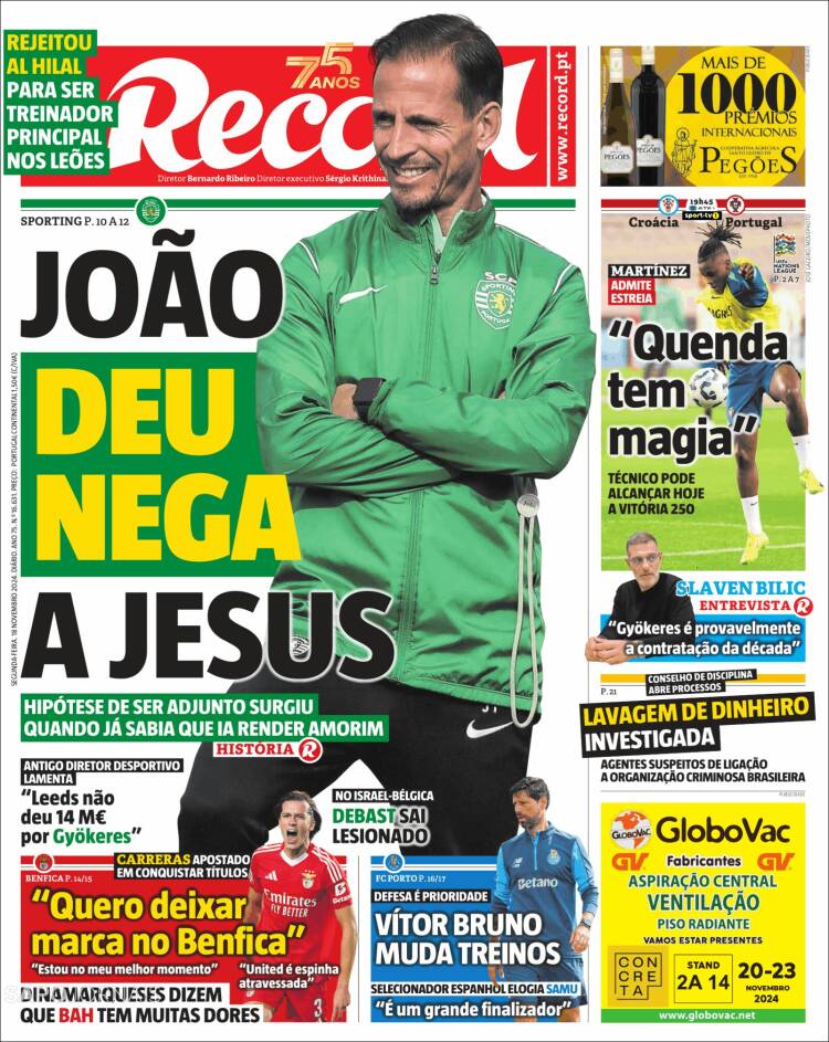 Portada de Record (Portugal)