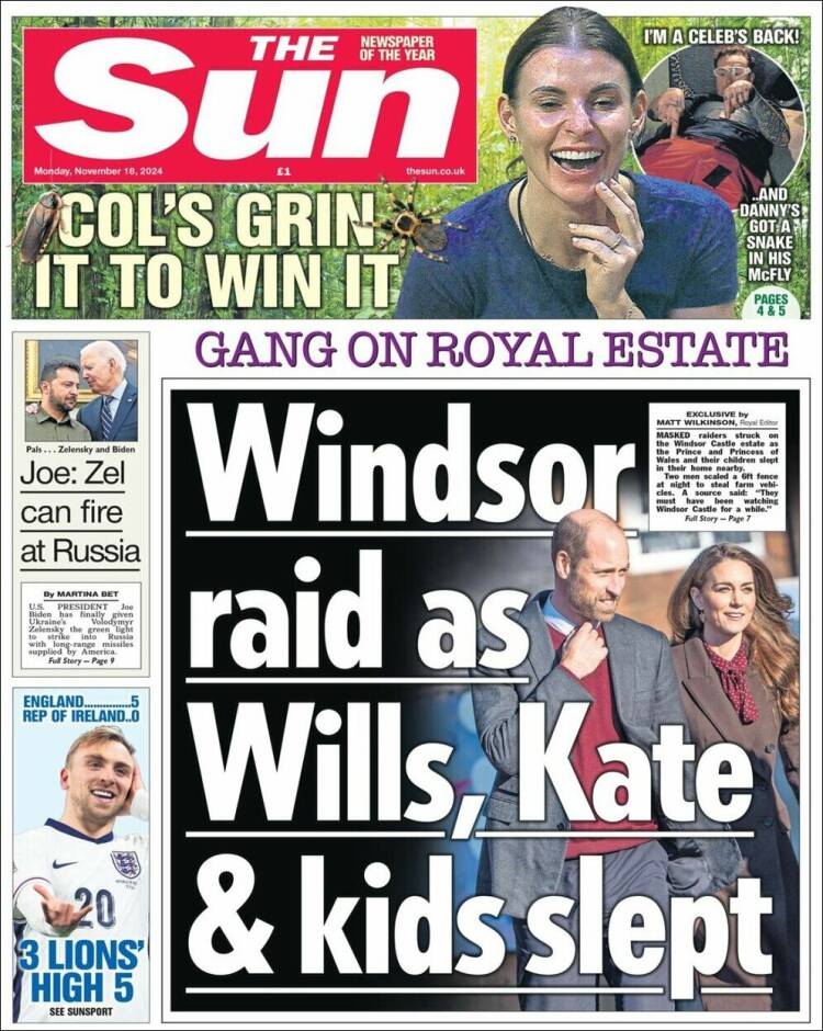 Portada de The Sun (Reino Unido)