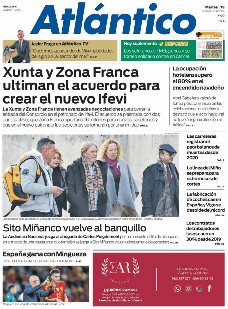 Portada de Atlántico Diario (España)