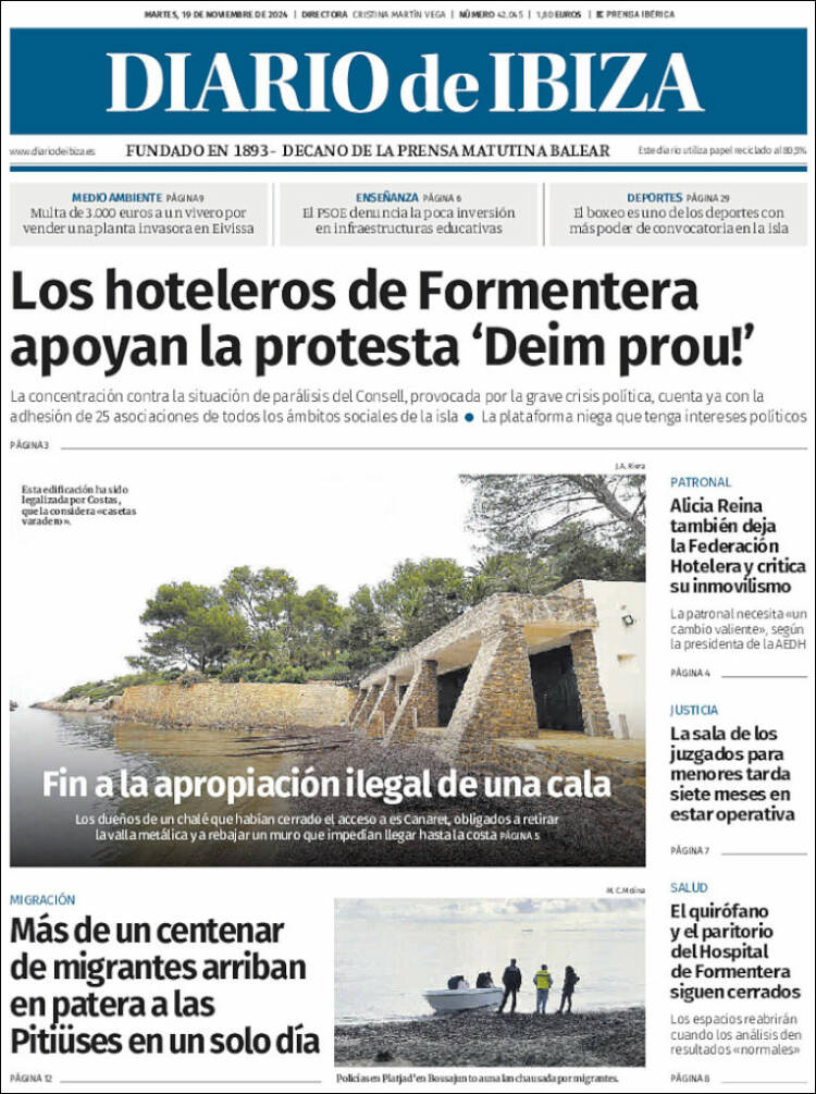 Portada de Diario de Ibiza (España)