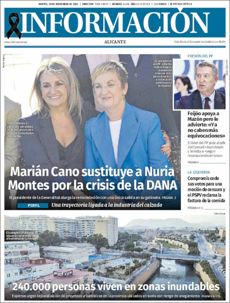 Portada de Diario Información (España)