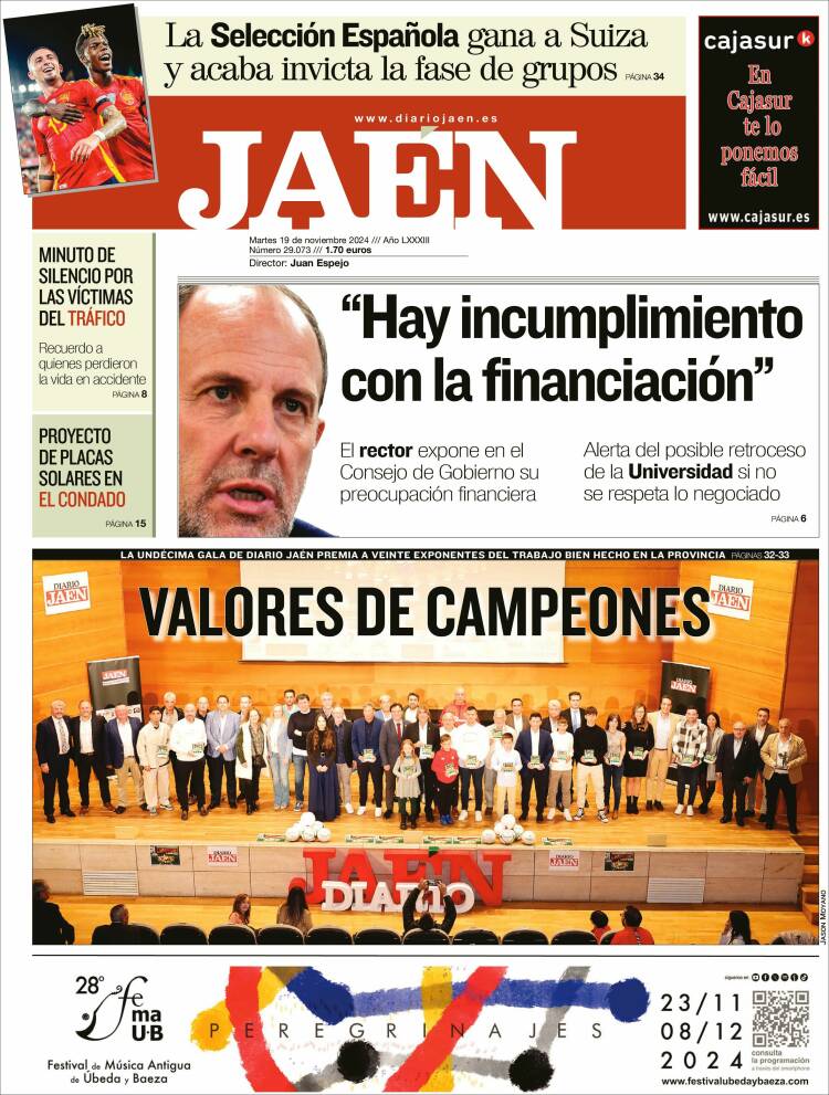 Portada de Diario Jaén (España)