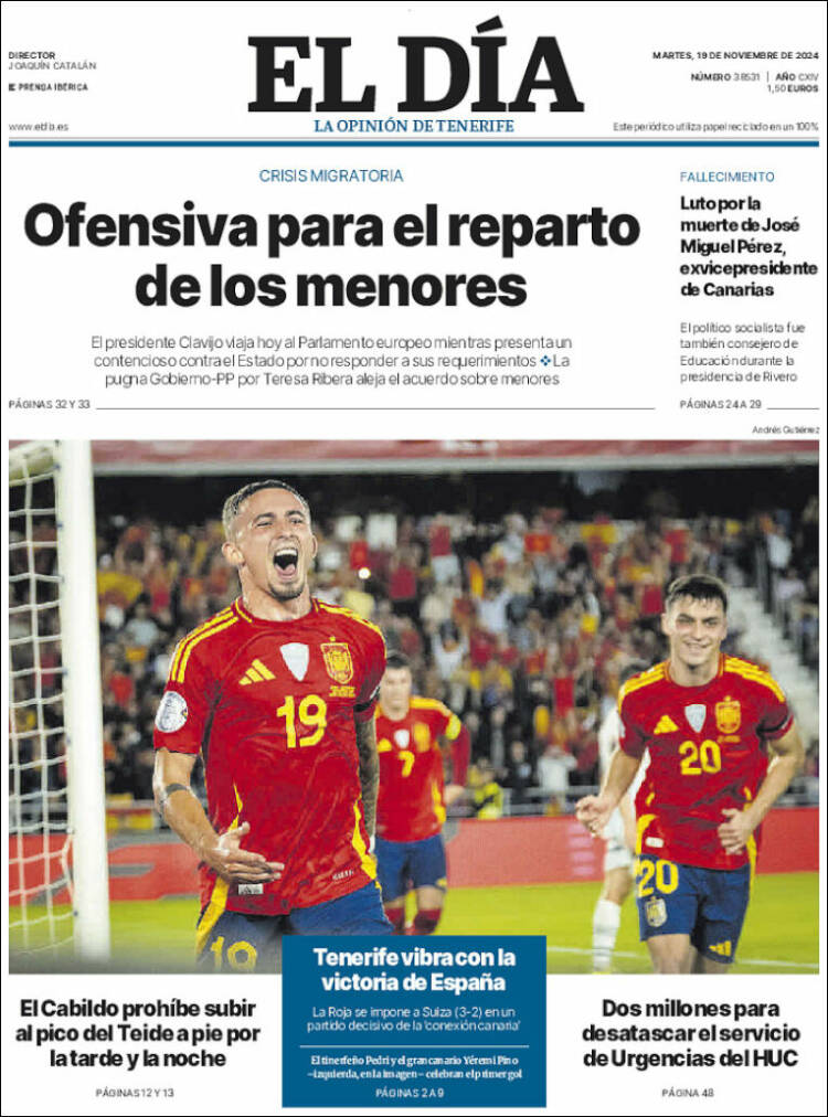 Portada de El Día (España)