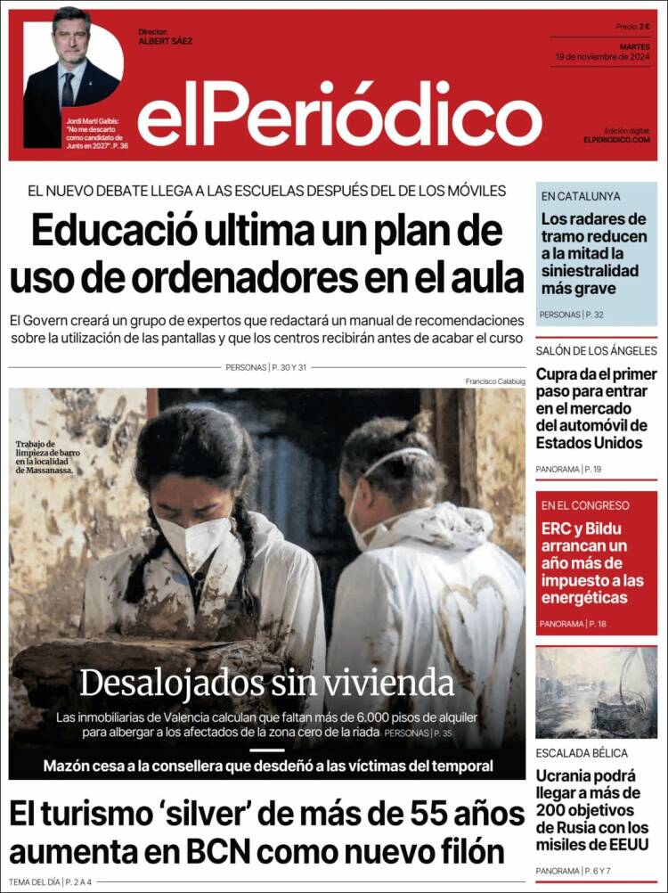 Portada de El Periódico (España)