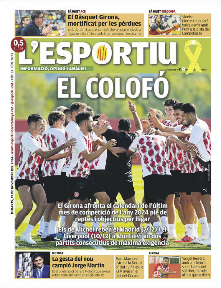 Portada de L'Esportiu : Girona (España)