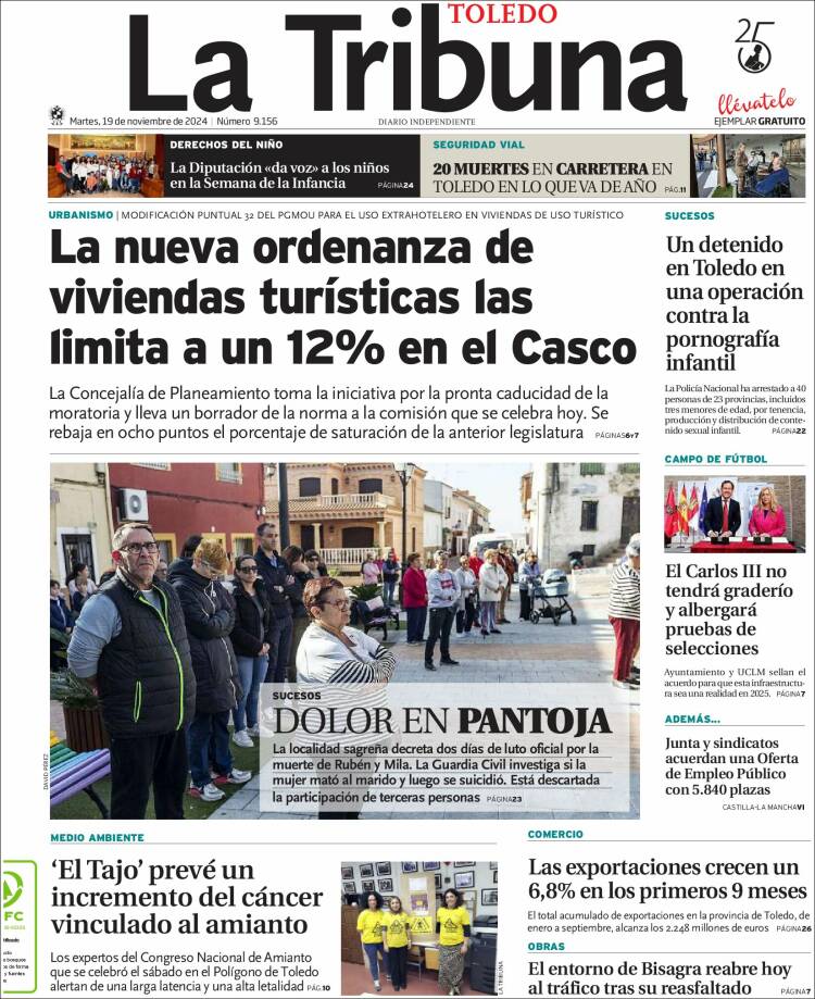 Portada de La Tribuna de Toledo (España)
