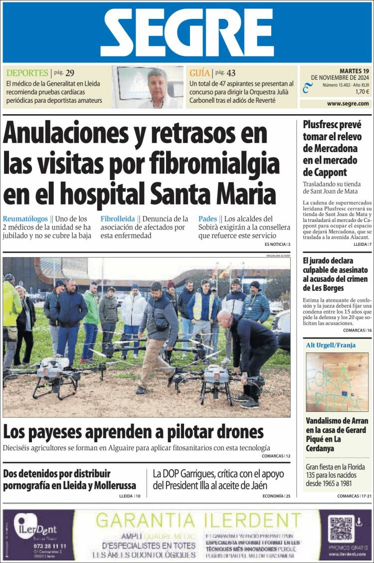 Portada de Segre  (España)