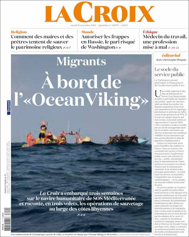 Portada de La Croix (Francia)