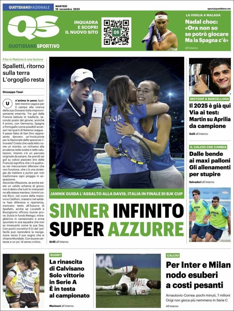 Portada de Quotidiano Sportivo (Italia)