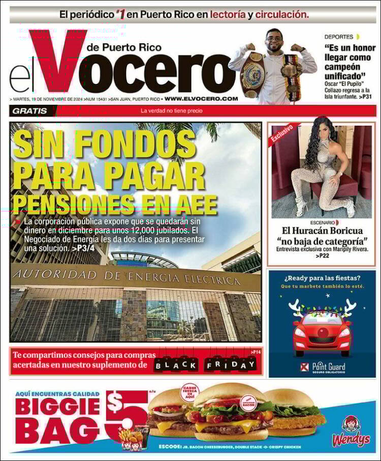 Portada de Vocero (Puerto Rico)