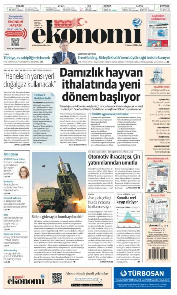 Portada de Dünya (Turqu&iacute;a)