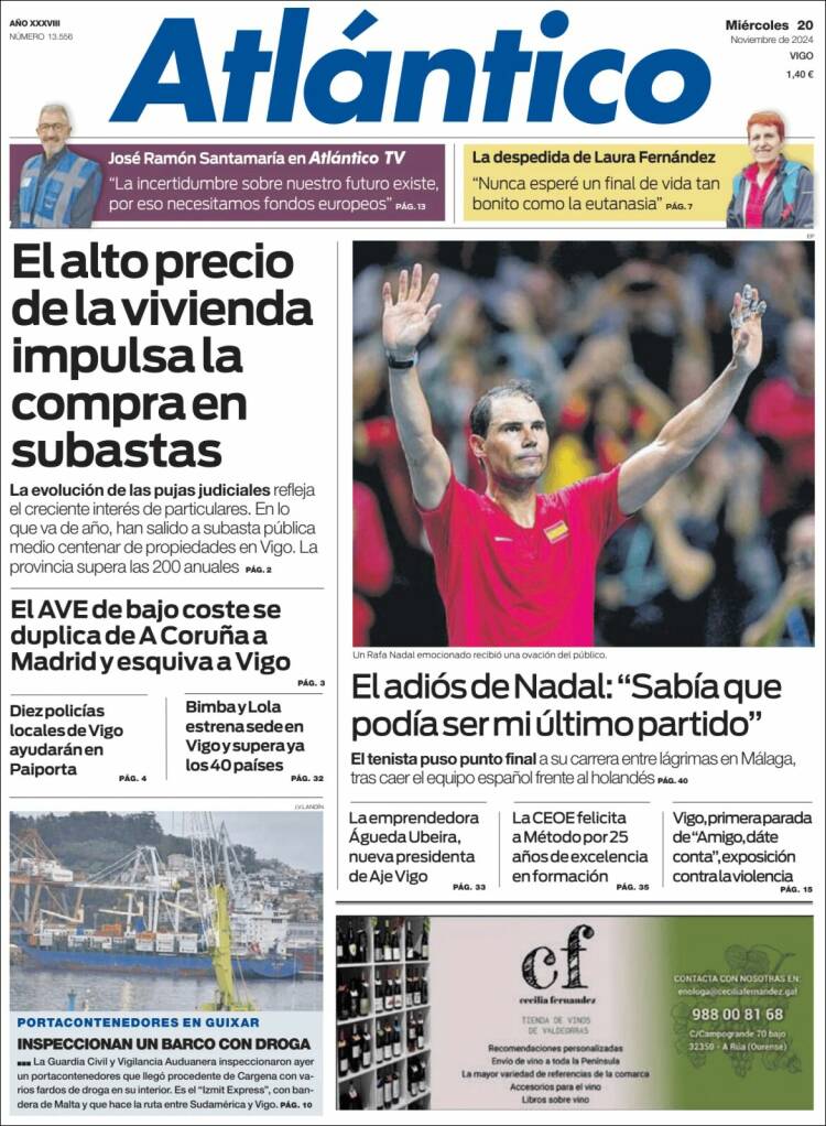 Portada de Atlántico Diario (España)
