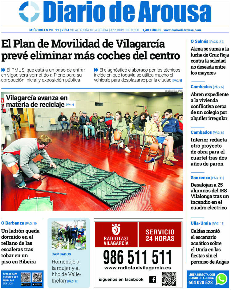 Portada de Diario de Arousa (España)