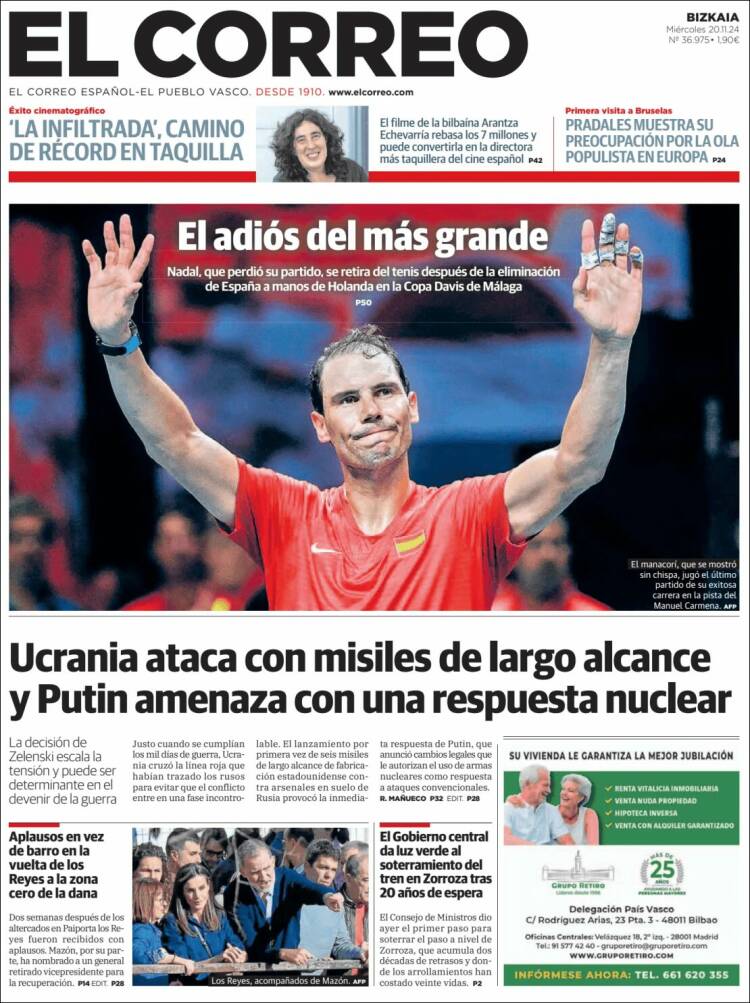 Portada de El Correo (España)
