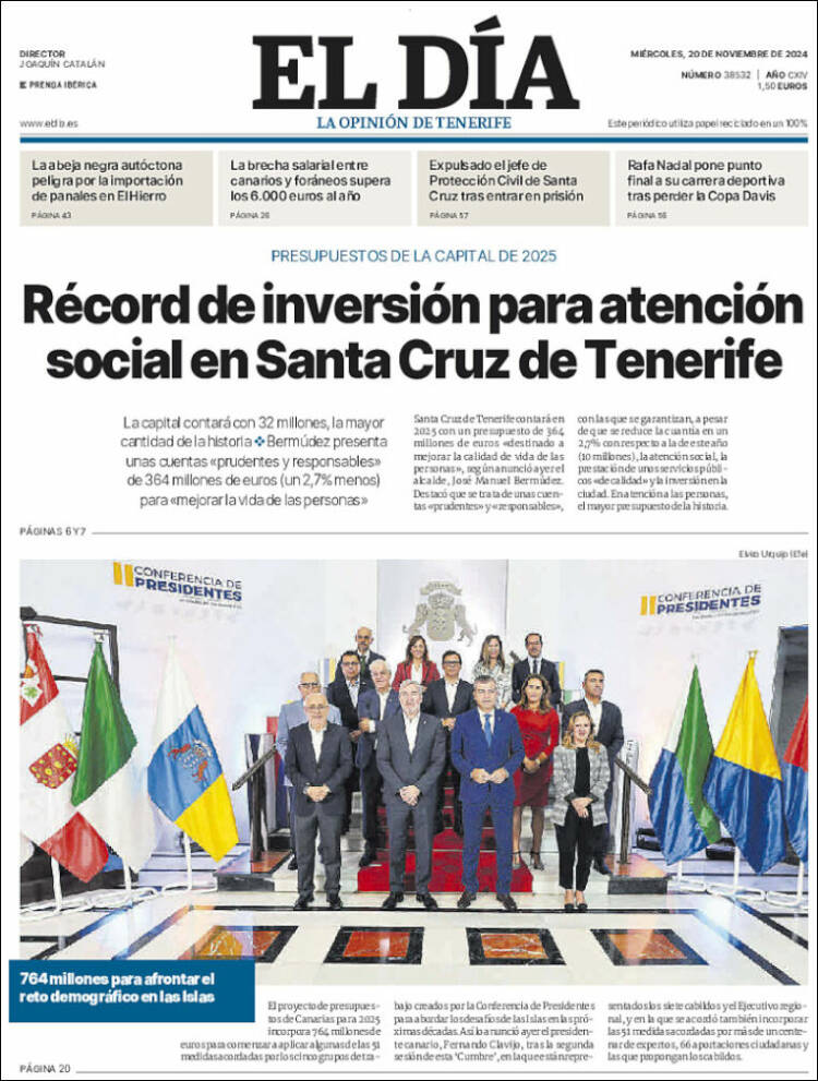 Portada de El Día (España)