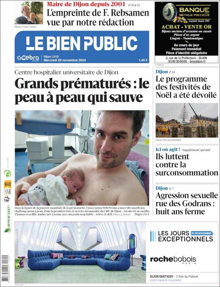 Portada de Le Bien Public (Francia)