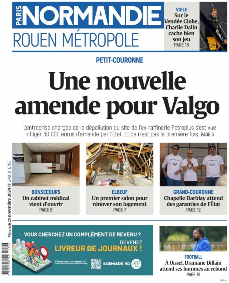 Portada de Paris Normandie (Francia)