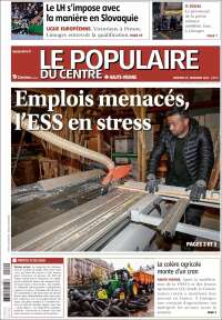 Portada de Le Populaire du Centre (Francia)