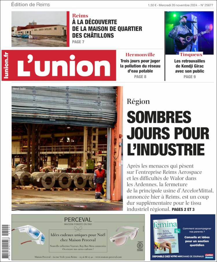 Portada de L'Union (Francia)