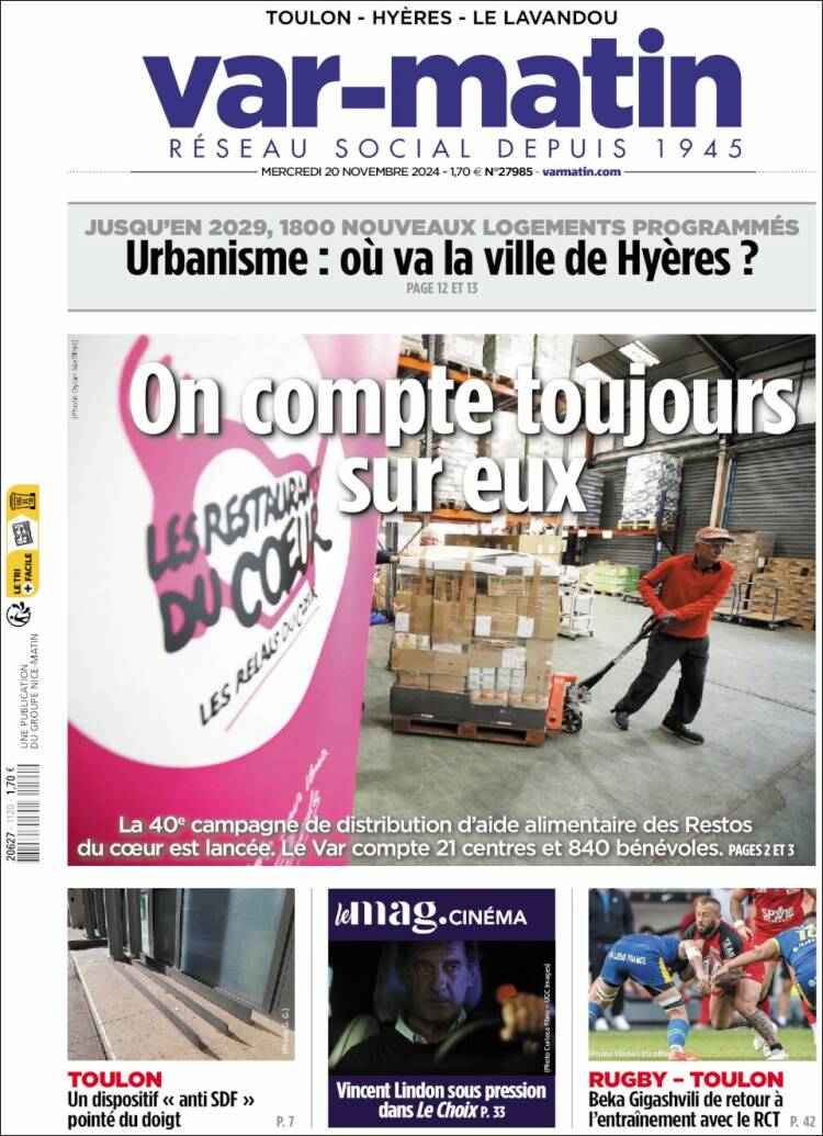 Portada de Var-Matin (Francia)