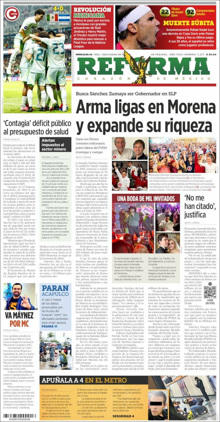 Portada de Reforma (Mexique)