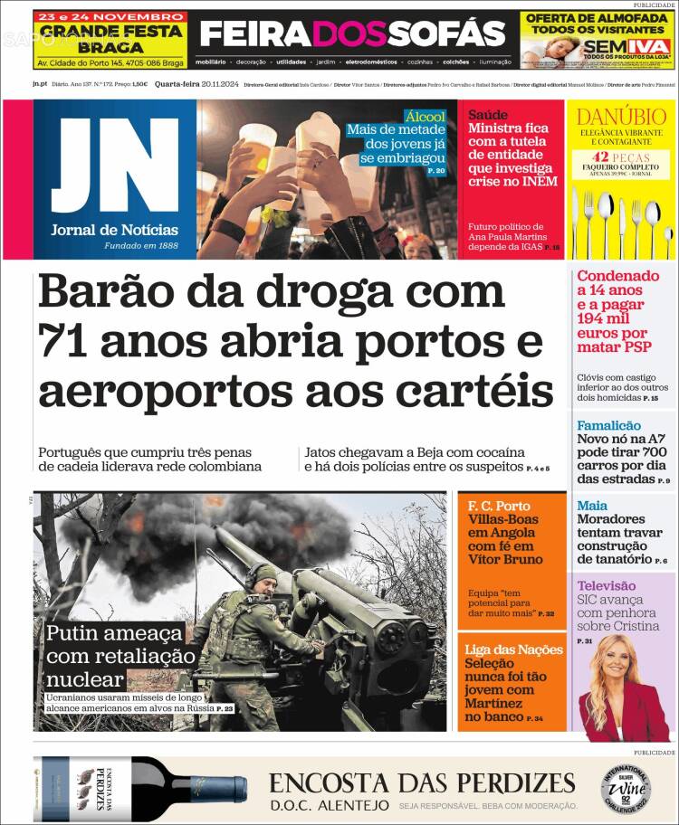 Portada de Jornal de Notícias (Portugal)